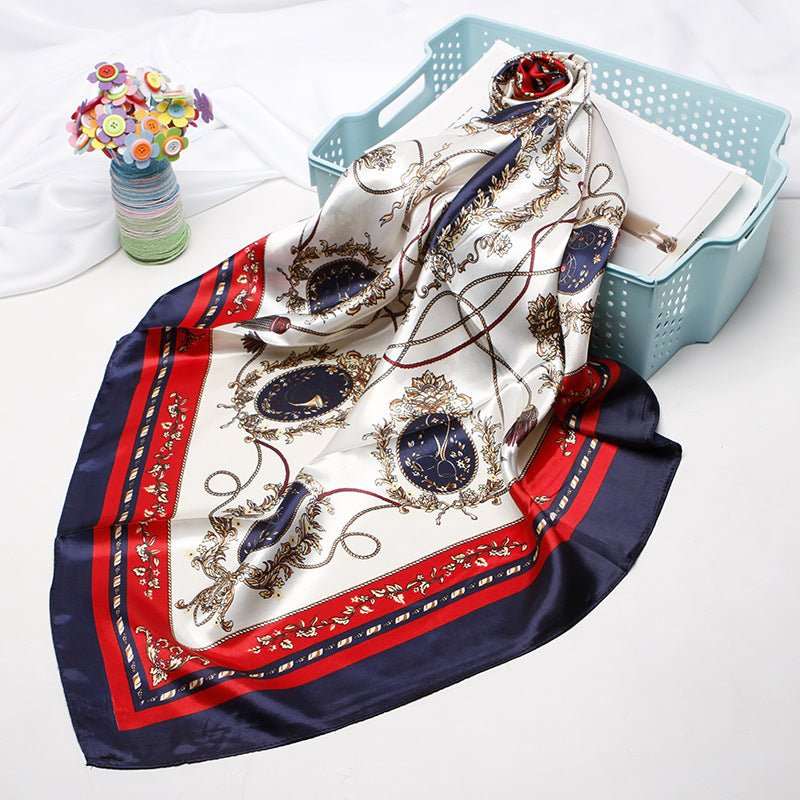Women's Vintage Printed Silk Scarf - AMIR BAGS INDIA PRIVATE LIMITED