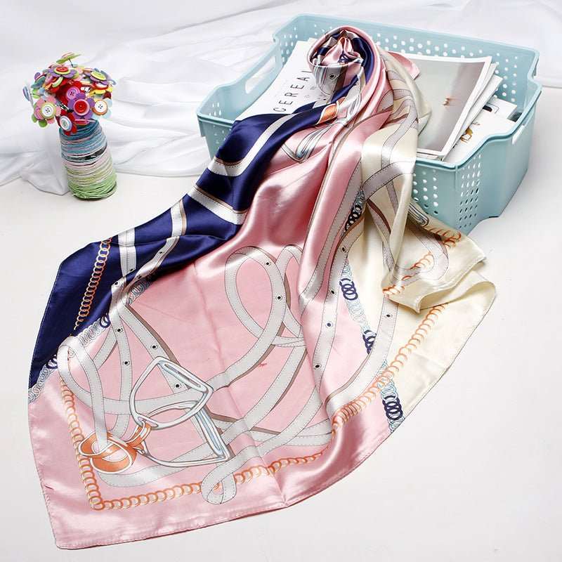 Women's Vintage Printed Silk Scarf - AMIR BAGS INDIA PRIVATE LIMITED