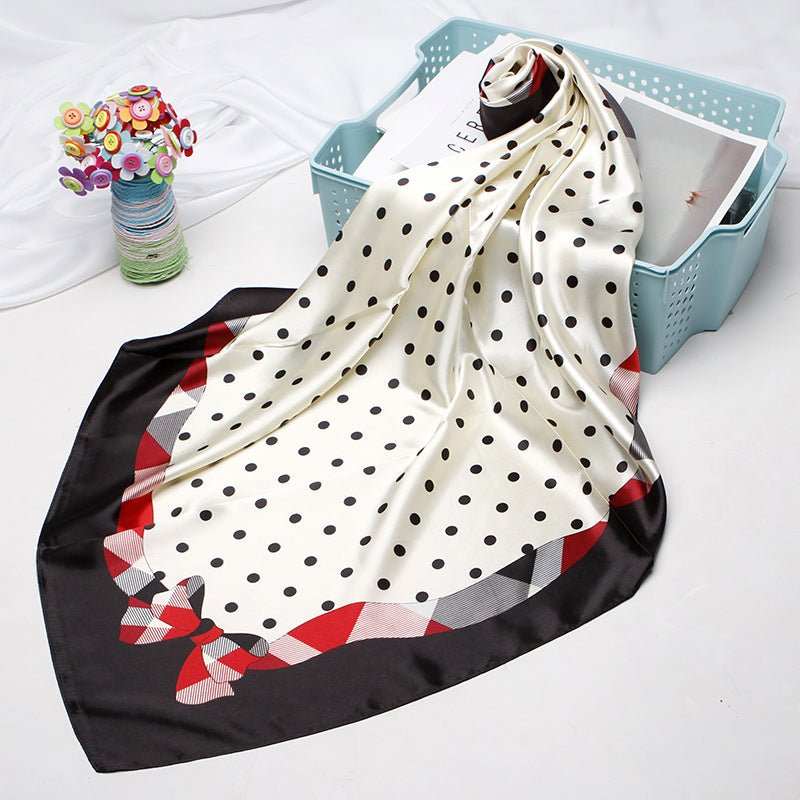 Women's Vintage Printed Silk Scarf - AMIR BAGS INDIA PRIVATE LIMITED