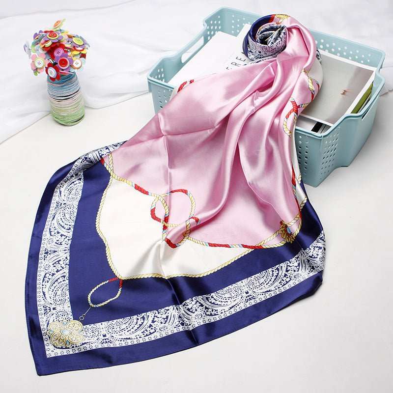 Women's Vintage Printed Silk Scarf - AMIR BAGS INDIA PRIVATE LIMITED