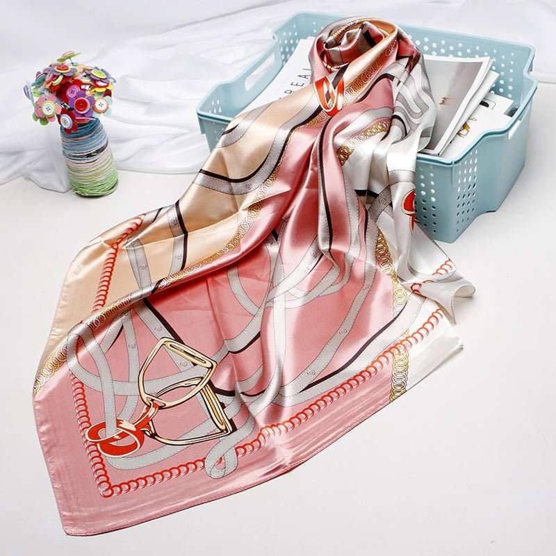 Women's Vintage Printed Silk Scarf - AMIR BAGS INDIA PRIVATE LIMITED
