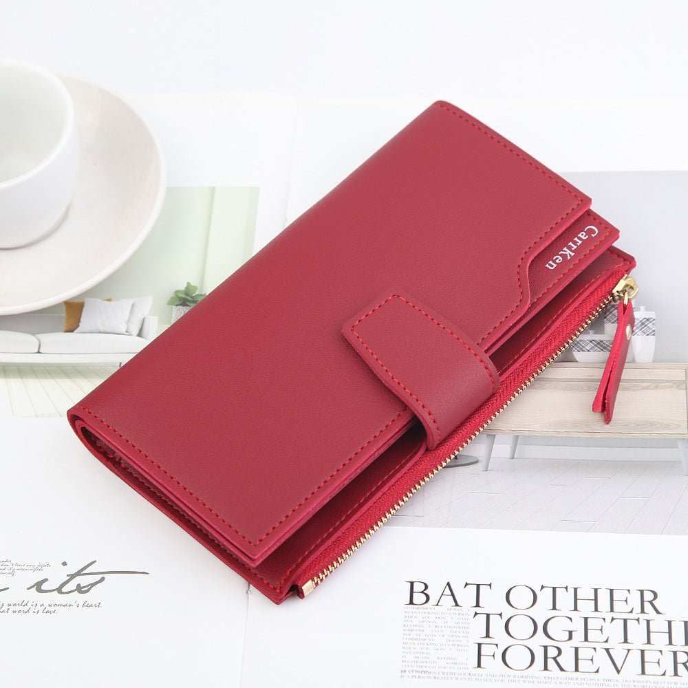 Women's Wallet Long Wallet Women Zipper Card - AMIR BAGS INDIA PRIVATE LIMITED