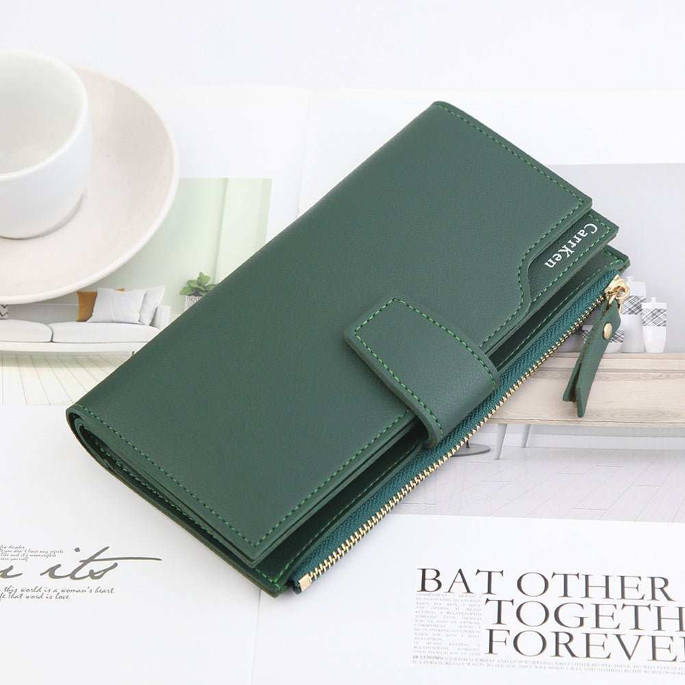 Women's Wallet Long Wallet Women Zipper Card - AMIR BAGS INDIA PRIVATE LIMITED