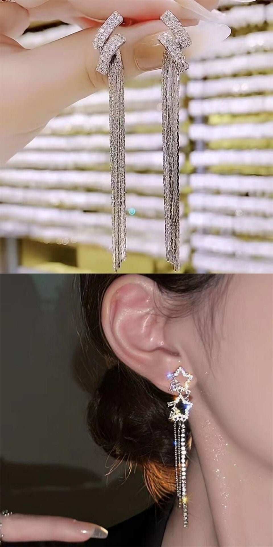 XINGX Water Drop Tassel Earrings Earrings Simple - AMIR BAGS INDIA PRIVATE LIMITED