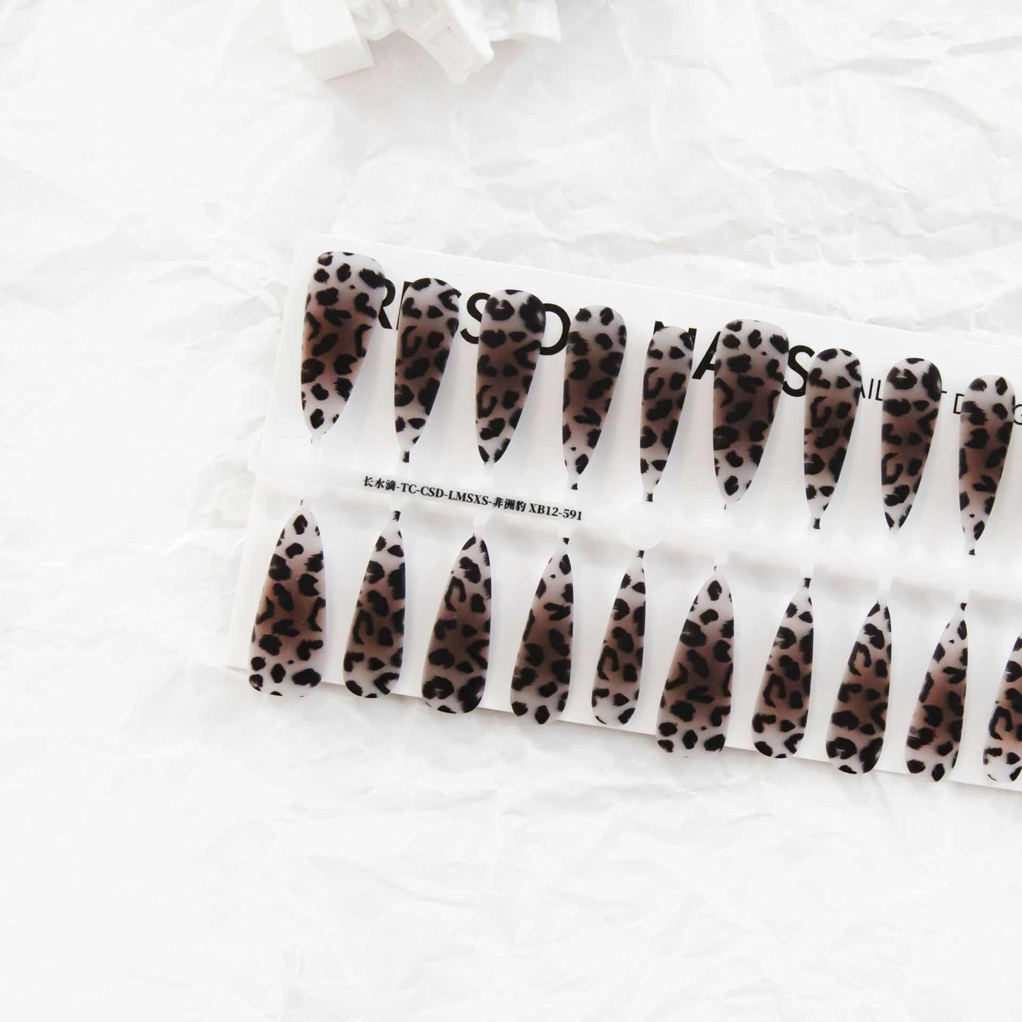 Y2g Leopard Print Stud Spot Long Tip Manicure - AMIR BAGS INDIA PRIVATE LIMITED
