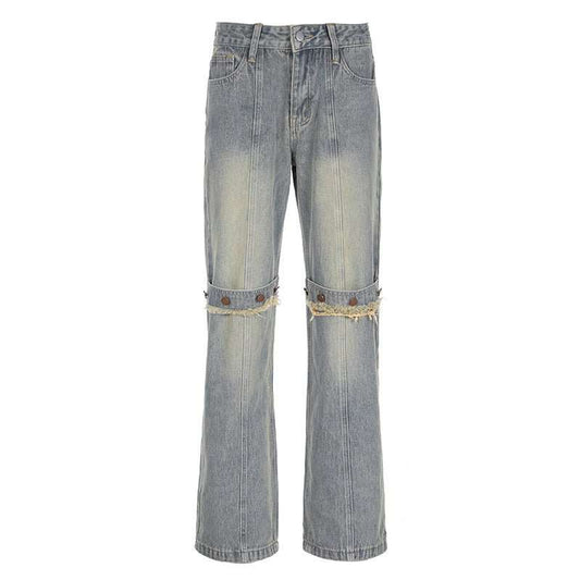 Y2k Baggy Wide Leg Jeans Women Vintage Streetwear Washed Denim Pants Grunge Basic Slouchy Trousers - AMIR BAGS INDIA PRIVATE LIMITED