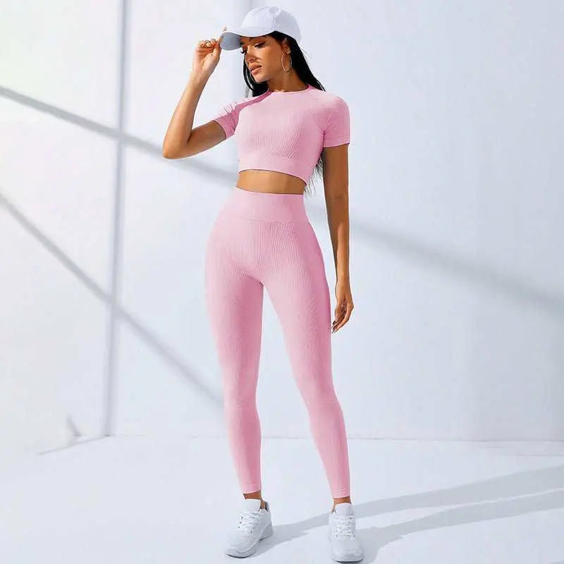 Yoga Clothes Suit Sports High Waist Workout Clothes - AMIR BAGS INDIA PRIVATE LIMITED