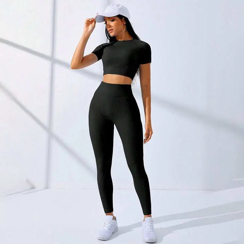 Yoga Clothes Suit Sports High Waist Workout Clothes - AMIR BAGS INDIA PRIVATE LIMITED