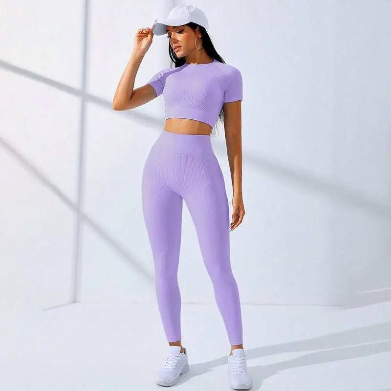 Yoga Clothes Suit Sports High Waist Workout Clothes - AMIR BAGS INDIA PRIVATE LIMITED