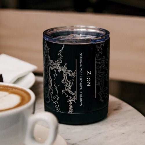 Zion National Park - Utah Map Insulated Cup in - AMIR BAGS INDIA PRIVATE LIMITED