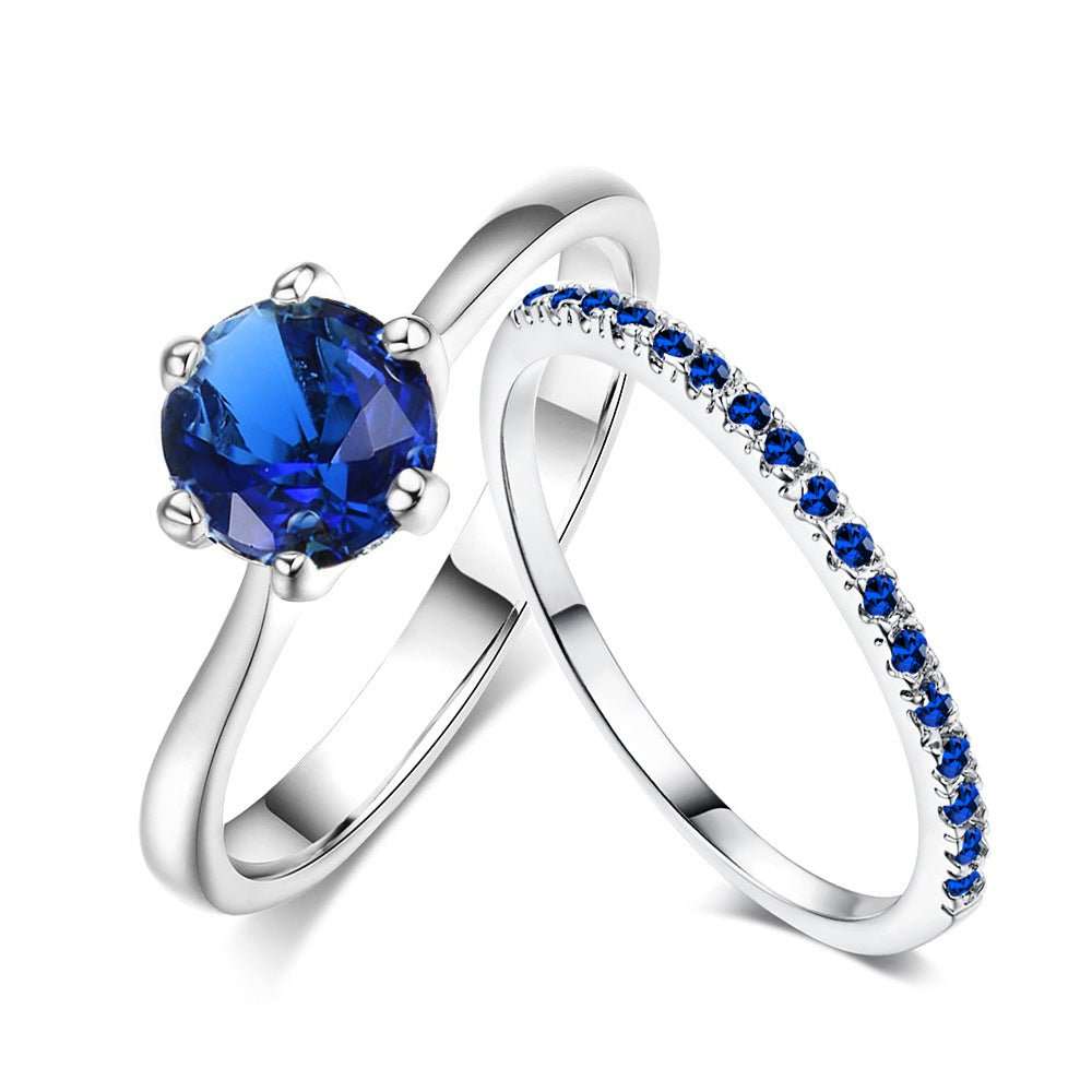 Zircon Micro Set Gold Plated Six Claw Ring - AMIR BAGS INDIA PRIVATE LIMITED