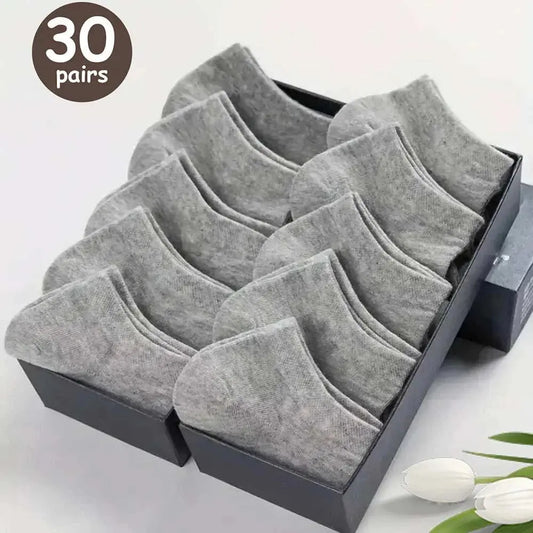 10/20/30/40/50 Pairs Of Breathable Deodorant Men's Low Cut Ankle Socks - Sweat Wicking And Comfortable Summer Wear - AMIR BAGS INDIA PRIVATE LIMITED