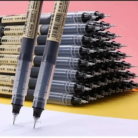 10Pcs/set High Quality Needle Type Gel Pens Straight Liquid Ballpoint Pen Kawaii Stationery School Office Supplies Writing - AMIR BAGS INDIA PRIVATE LIMITED