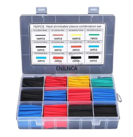 127-750pcs Heat-shrink Tubing Thermoresistant Tube Heat Shrink WrappinMaterial: PolyolefinShrinkage Ratio: 2:1 (will maximum shrink to 1/2 its supplied diameter)Minimum Shrinkage Temp: ≥84°CFull Shrinkage Temp: ≥120°COperating TemperatAMIR BAGS INDIA PRIVATE LIMITEDAMIR BAGS INDIA PRIVATE LIMITEDnull