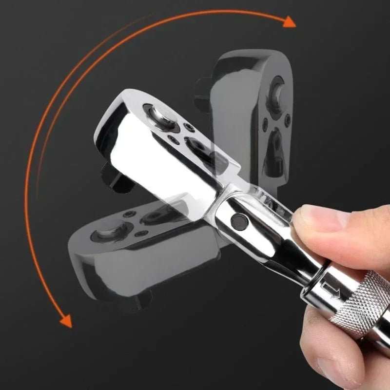 1/4 1/2 3/8 72 - Tooth Carbon Steel Retractable Ratchet Wrench Automatic Quick Release Spanner Multifunctional Hand Tool - AMIR BAGS INDIA PRIVATE LIMITED