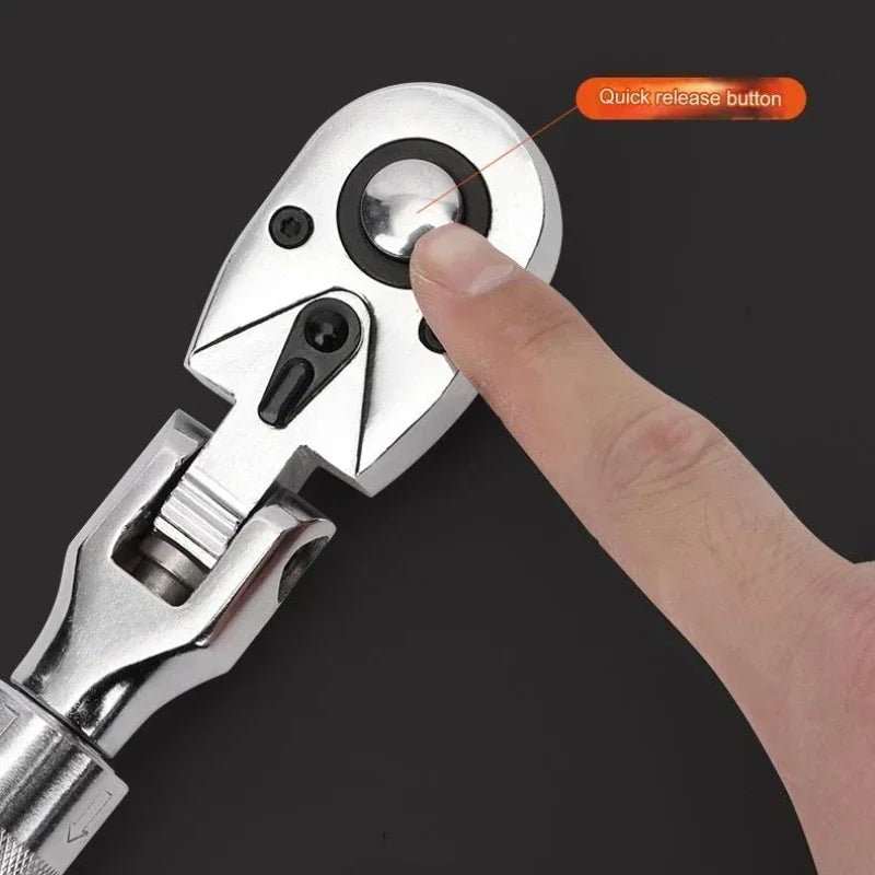 1/4 1/2 3/8 72 - Tooth Carbon Steel Retractable Ratchet Wrench Automatic Quick Release Spanner Multifunctional Hand Tool - AMIR BAGS INDIA PRIVATE LIMITED