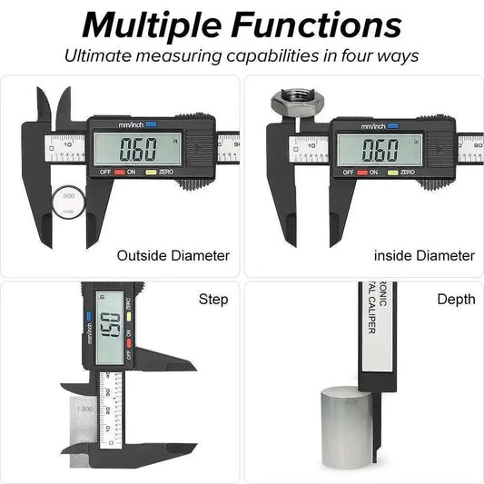 150mm 100mm Electronic Digital Caliper Carbon Fiber Dial Vernier Caliper Gauge Micrometer Measuring Tool Digital Ruler - AMIR BAGS INDIA PRIVATE LIMITED