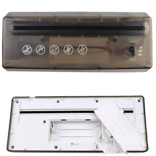 Compact small electric A4 paper shredder with strip cut design for desktop office use