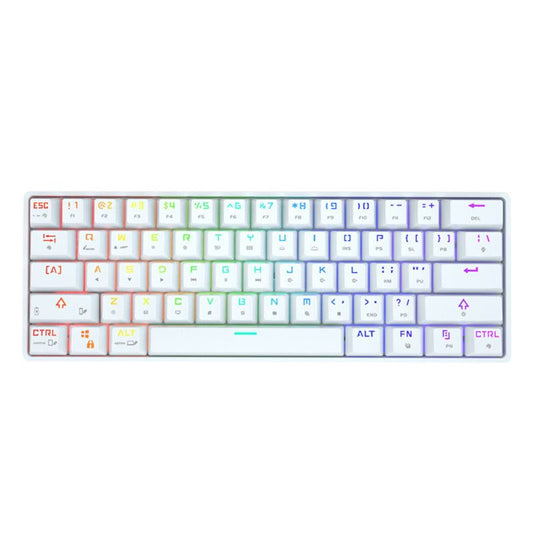 Wireless Bluetooth mechanical keyboard with colorful PBT keycaps and compact layout
