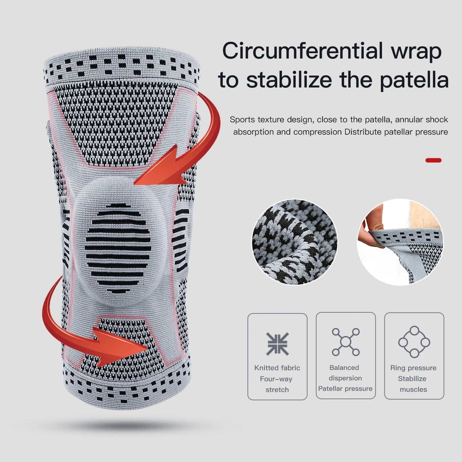 1PC Orthopedic Knee Pad Knee Brace Support Joint Pain Relif Patella Protector Adjustable Sport Kneepad Guard Meniscus Ligament - AMIR BAGS INDIA PRIVATE LIMITED