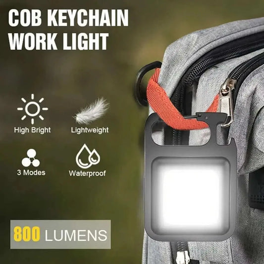 1pc/2pcs COB Keychain Work Light Flashlight Keychain Light Emergency Light, Bottle Opener, Mini Flashlight With Magnetic Base - AMIR BAGS INDIA PRIVATE LIMITED
