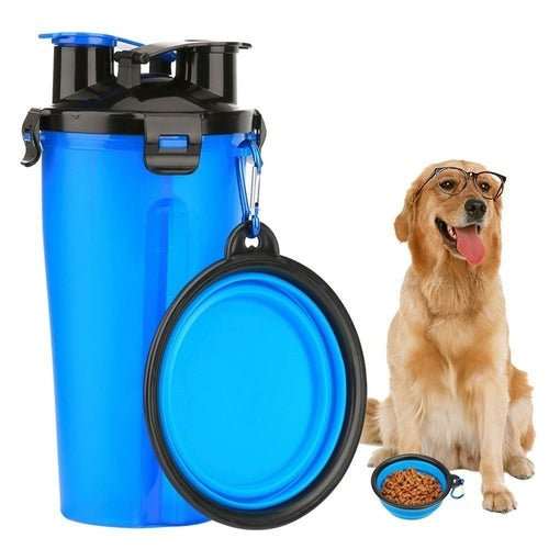 2 in 1 Dog Drinking Water Bottle with Bowls - AMIR BAGS INDIA PRIVATE LIMITED