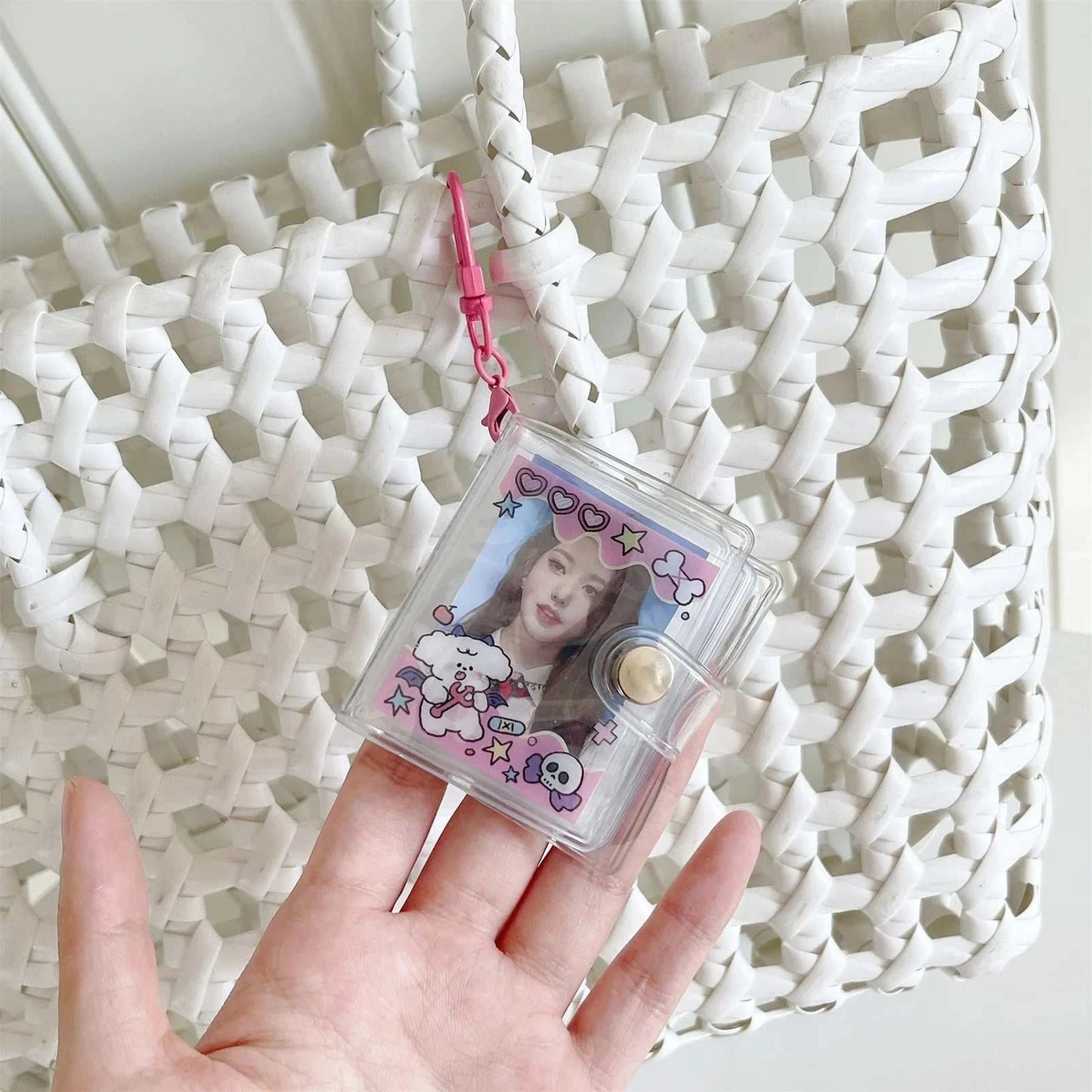 2 Inch Mini Small Photo Album Korean Cartoon Mini Album Keychain for Family Friend Party Memory - AMIR BAGS INDIA PRIVATE LIMITED