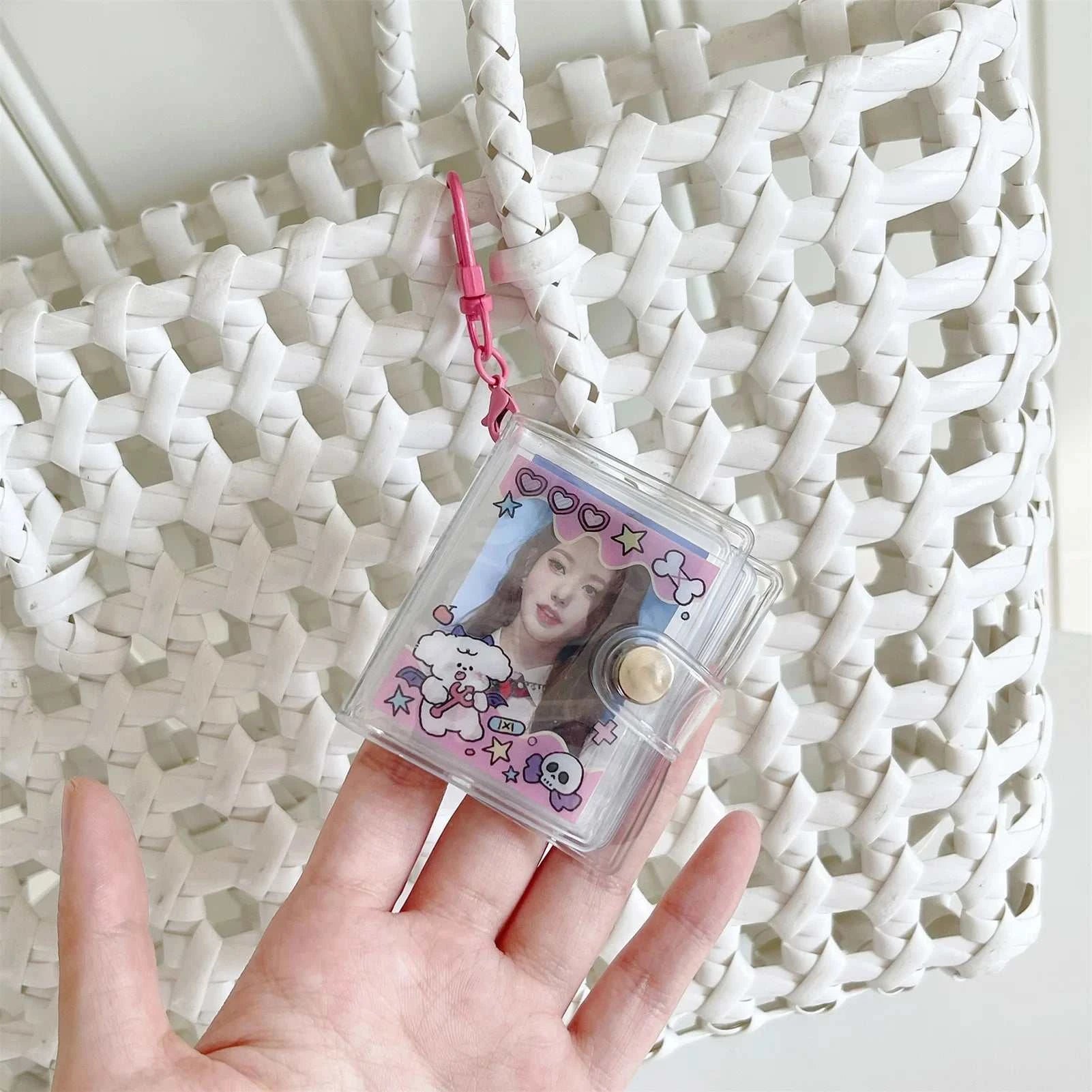2 Inch Mini Small Photo Album Korean Cartoon Mini Album Keychain for Family Friend Party Memory - AMIR BAGS INDIA PRIVATE LIMITED