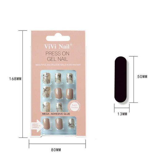 24 pieces of matte metallic nude nails - AMIR BAGS INDIA PRIVATE LIMITED