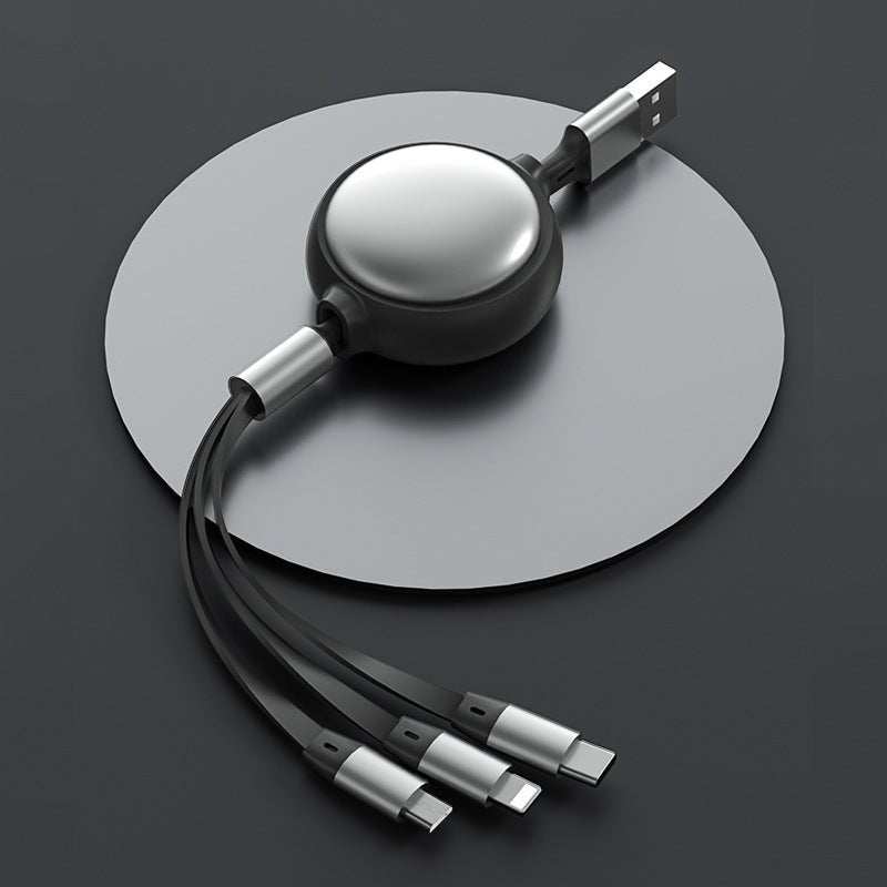 3 In1 USB Cable Micro USB Type C Cable 3 In 1 2.4A Retractable USB C Charging Cable - AMIR BAGS INDIA PRIVATE LIMITED