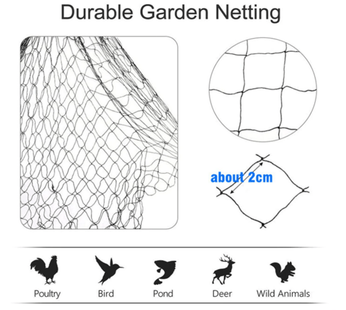 33FT Anti Bird Netting Pond Net Protection Tree Crops Plants Fruits - AMIR BAGS INDIA PRIVATE LIMITED