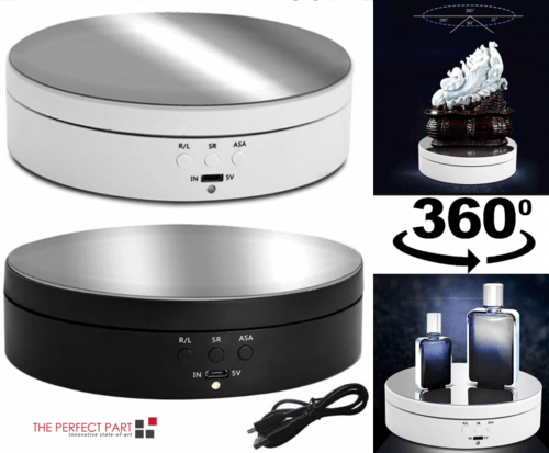 360° Electric Motorized Rotating Display Stand Jewelry Photography - AMIR BAGS INDIA PRIVATE LIMITED