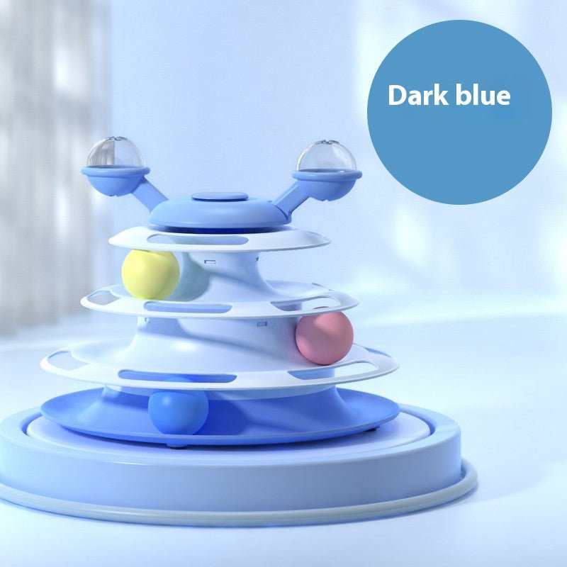 4 Levels Cat Toy Tower Turntable Roller Balls Toys Interactive Intelligence Pets Toys Training Track Puzzle Funny Games Accessories Pet Products - AMIR BAGS INDIA PRIVATE LIMITED