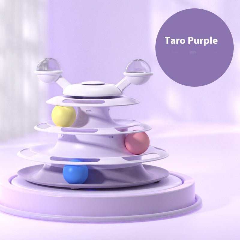 4 Levels Cat Toy Tower Turntable Roller Balls Toys Interactive Intelligence Pets Toys Training Track Puzzle Funny Games Accessories Pet Products - AMIR BAGS INDIA PRIVATE LIMITED