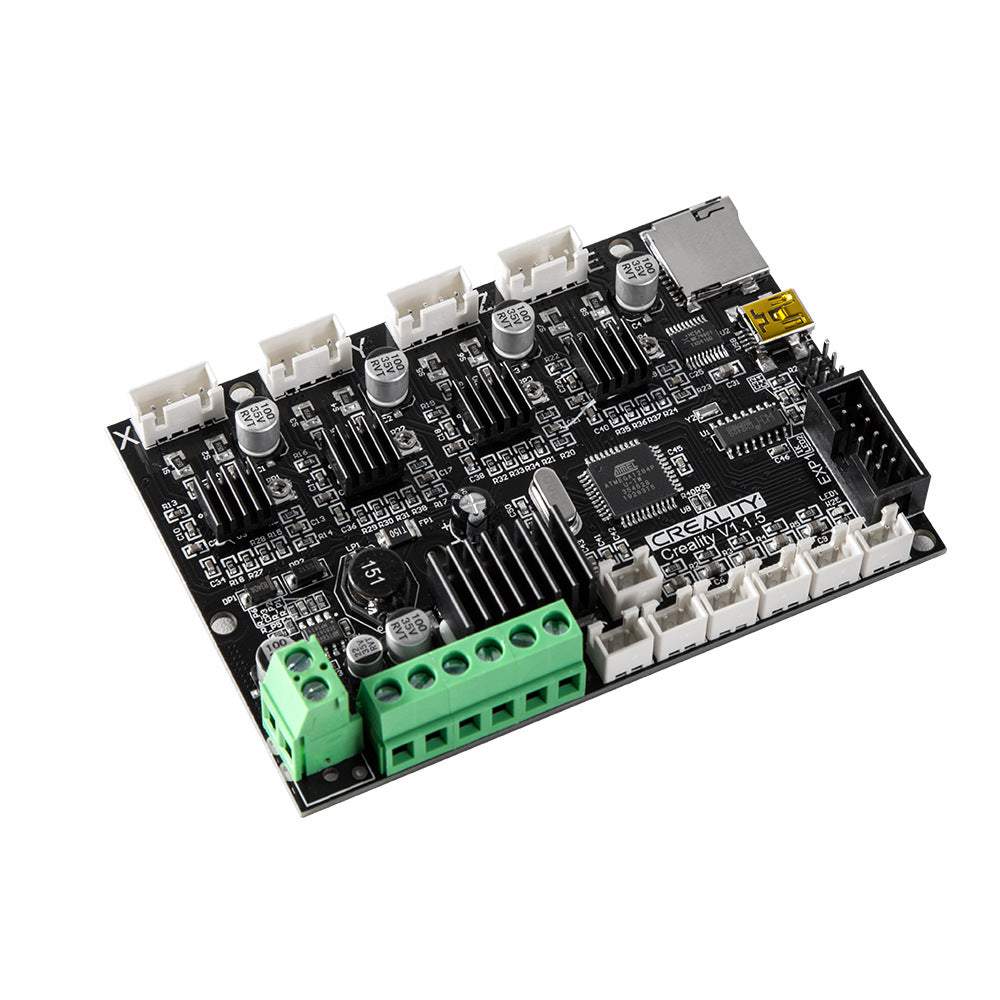 3D printer accessories mute motherboard circuit board with multiple connectors and green terminal blocks