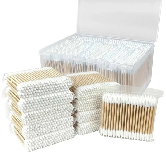 500 Round Headed Cotton Swabs, Double Round Headed Cotton Swabs, Bamboo Sticks, Precision Pointed Cosmetic Nail Tools - AMIR BAGS INDIA PRIVATE LIMITED