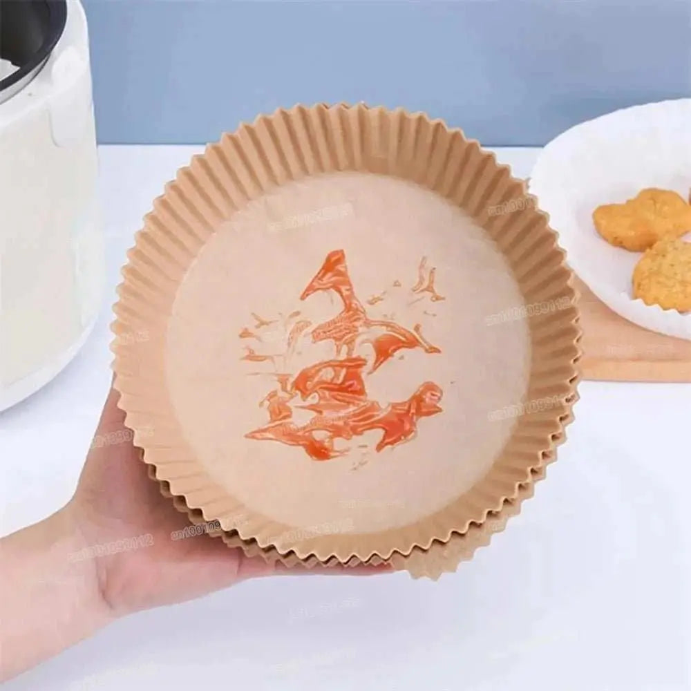 50/100Pcs Air Fryer Disposable Paper Non - Stick Airfryer Baking Papers Round Air - Fryer Paper Liners Paper Kitchen Accessories - AMIR BAGS INDIA PRIVATE LIMITED