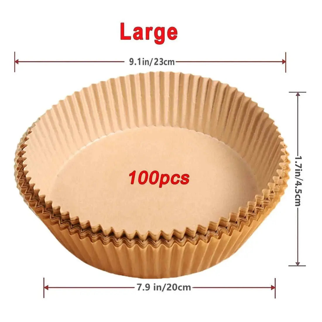 50/100Pcs Air Fryer Disposable Paper Non - Stick Airfryer Baking Papers Round Air - Fryer Paper Liners Paper Kitchen Accessories - AMIR BAGS INDIA PRIVATE LIMITED