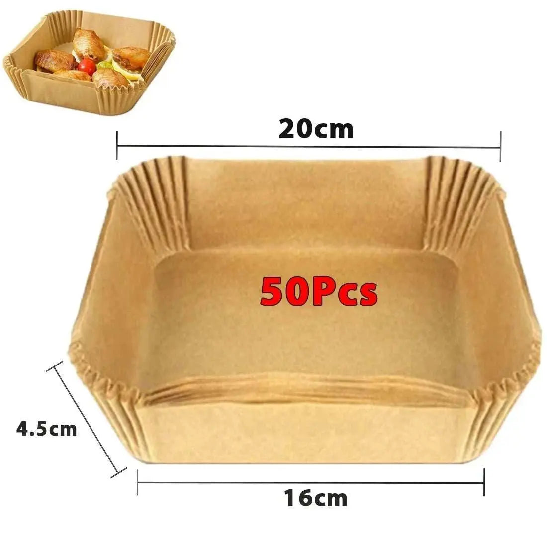 50/100Pcs Air Fryer Disposable Paper Non - Stick Airfryer Baking Papers Round Air - Fryer Paper Liners Paper Kitchen Accessories - AMIR BAGS INDIA PRIVATE LIMITED