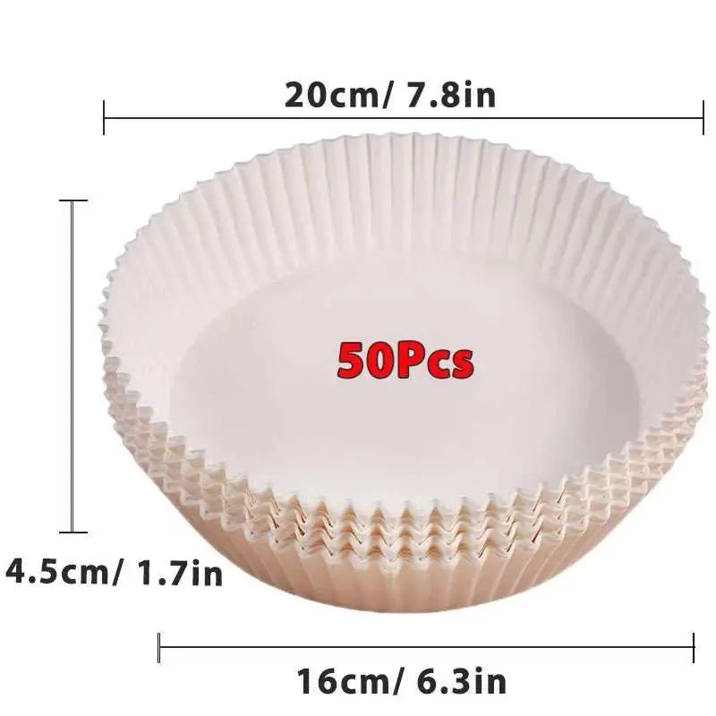 50/100Pcs Air Fryer Disposable Paper Non - Stick Airfryer Baking Papers Round Air - Fryer Paper Liners Paper Kitchen Accessories - AMIR BAGS INDIA PRIVATE LIMITED