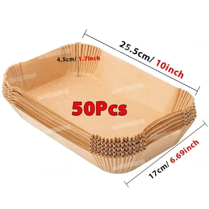50/100Pcs Air Fryer Disposable Paper Non - Stick Airfryer Baking Papers Round Air - Fryer Paper Liners Paper Kitchen Accessories - AMIR BAGS INDIA PRIVATE LIMITED