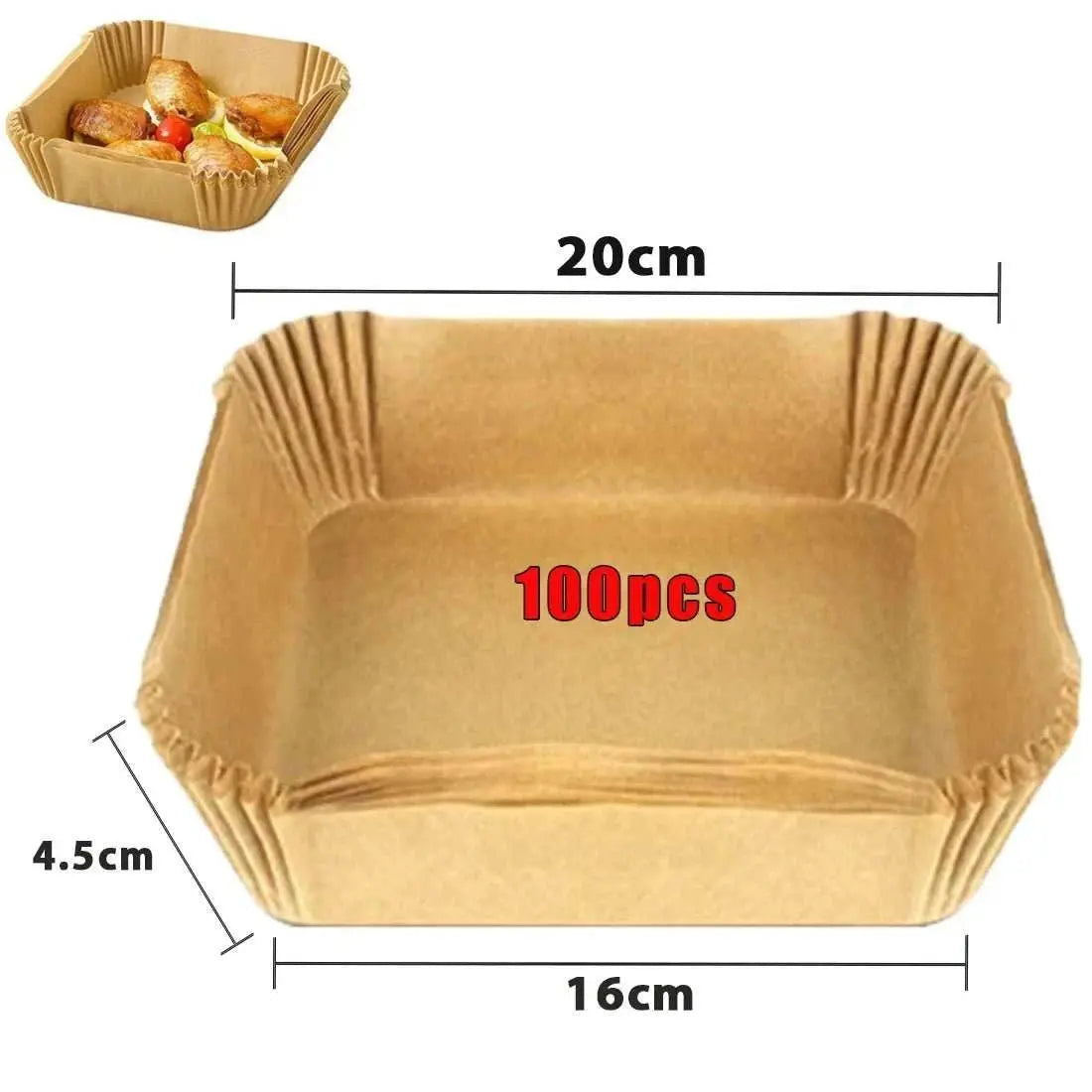 50/100Pcs Air Fryer Disposable Paper Non - Stick Airfryer Baking Papers Round Air - Fryer Paper Liners Paper Kitchen Accessories - AMIR BAGS INDIA PRIVATE LIMITED