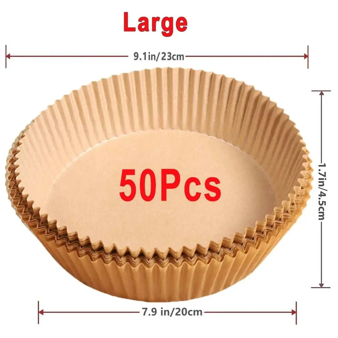 50/100Pcs Air Fryer Disposable Paper Non - Stick Airfryer Baking Papers Round Air - Fryer Paper Liners Paper Kitchen Accessories - AMIR BAGS INDIA PRIVATE LIMITED