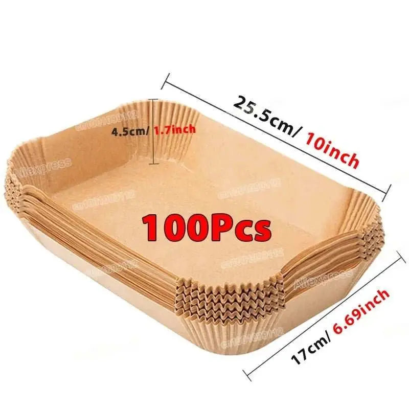 50/100Pcs Air Fryer Disposable Paper Non - Stick Airfryer Baking Papers Round Air - Fryer Paper Liners Paper Kitchen Accessories - AMIR BAGS INDIA PRIVATE LIMITED