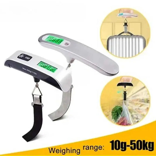 50kg/110lb Portable Digital Luggage Weight Scale LCD Display Pocket Electronic Suitcase Travel Scale Balance Baggage Weight Tool - AMIR BAGS INDIA PRIVATE LIMITED