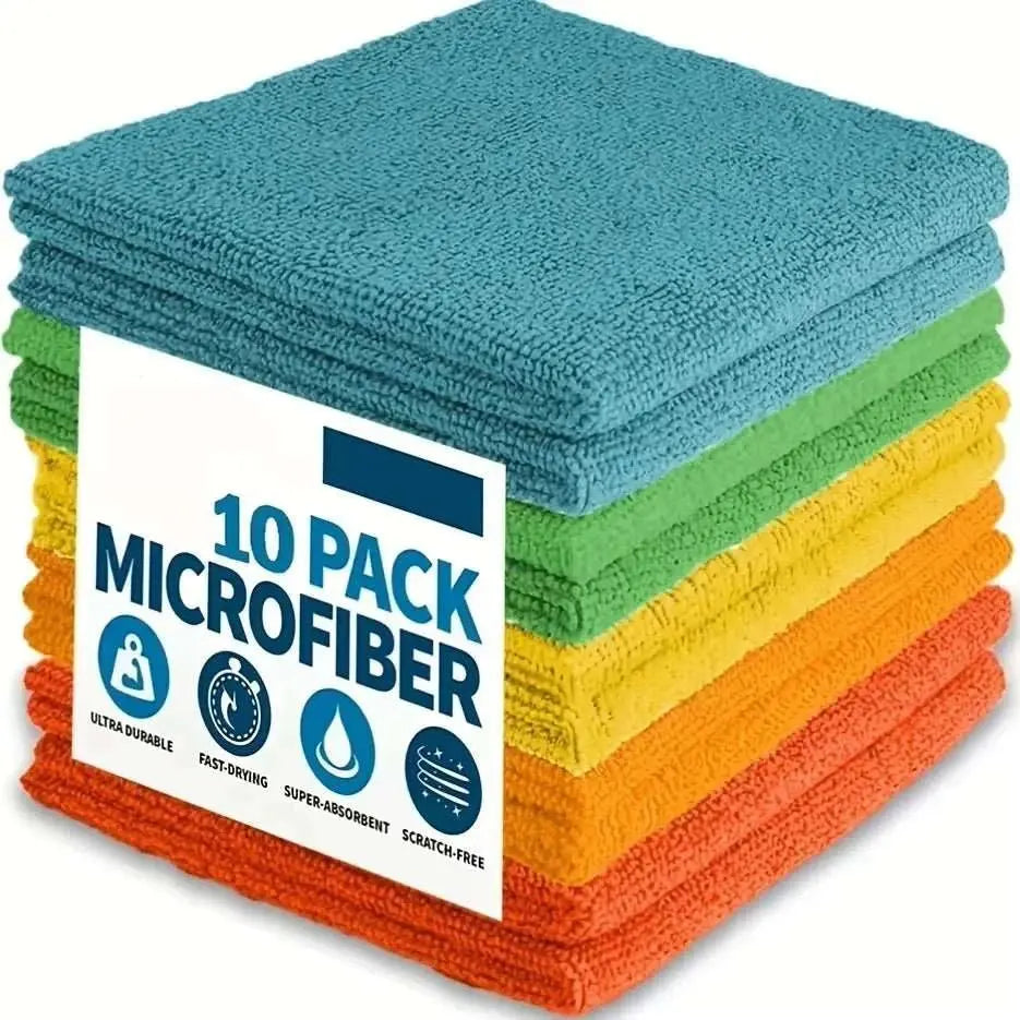 5/10/20pcs Kitchen Towel, Ultra - fine Fiber Light Gray Cleaning Cloth Set, Absorbent, Soft And Stain - removing Cloth - AMIR BAGS INDIA PRIVATE LIMITED