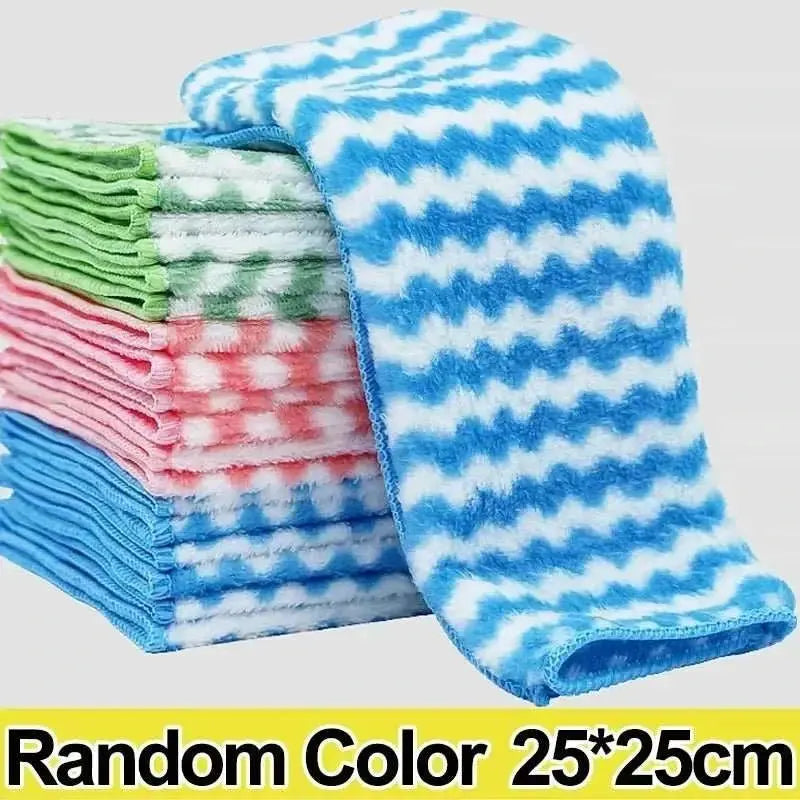5/10/20pcs Kitchen Towel, Ultra - fine Fiber Light Gray Cleaning Cloth Set, Absorbent, Soft And Stain - removing Cloth - AMIR BAGS INDIA PRIVATE LIMITED