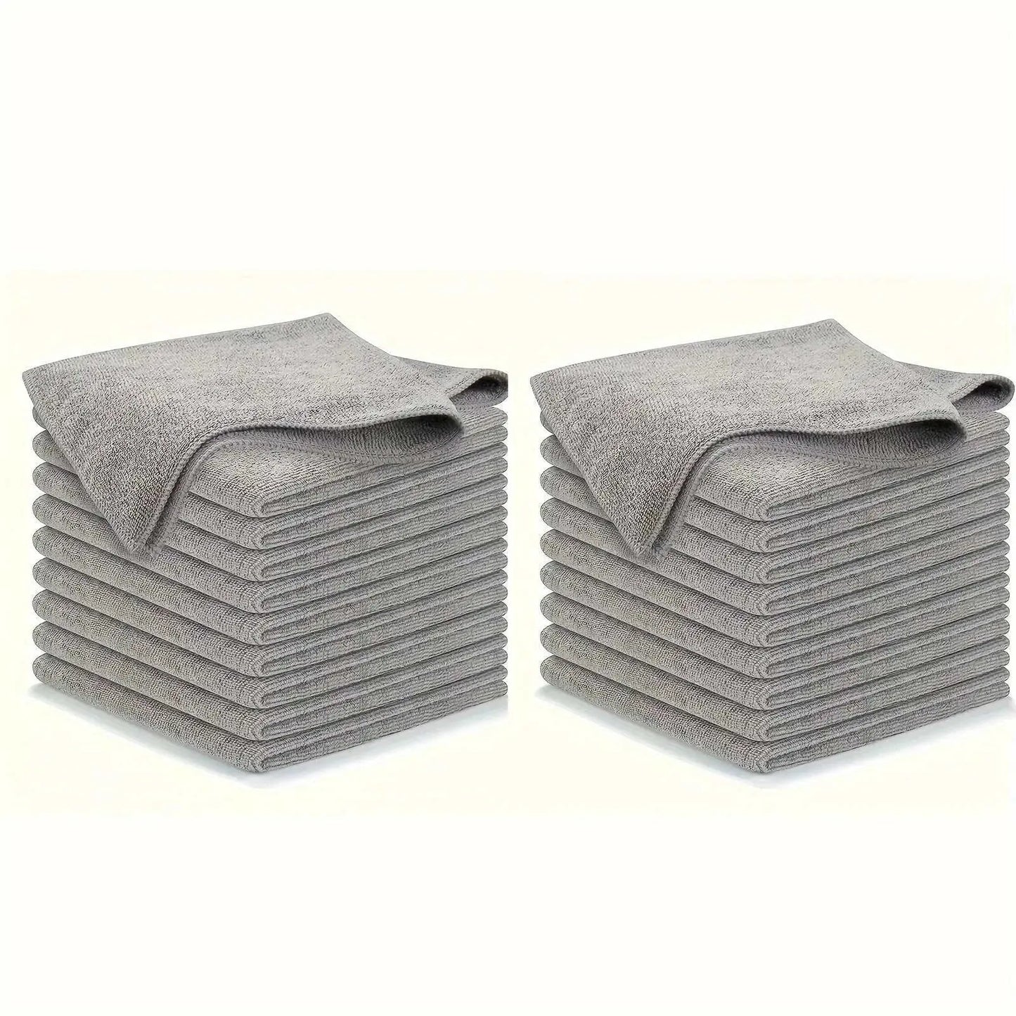 5/10/20pcs Kitchen Towel, Ultra - fine Fiber Light Gray Cleaning Cloth Set, Absorbent, Soft And Stain - removing Cloth - AMIR BAGS INDIA PRIVATE LIMITED