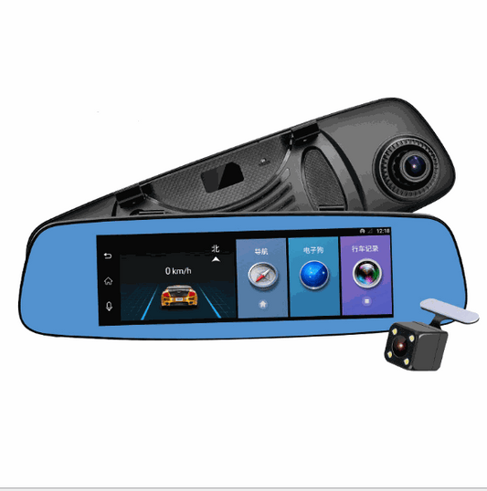 8 inch crane recorder 4G cloud mirror with 1080P HD Android rearview mirror and dual driving recorders including rear camera