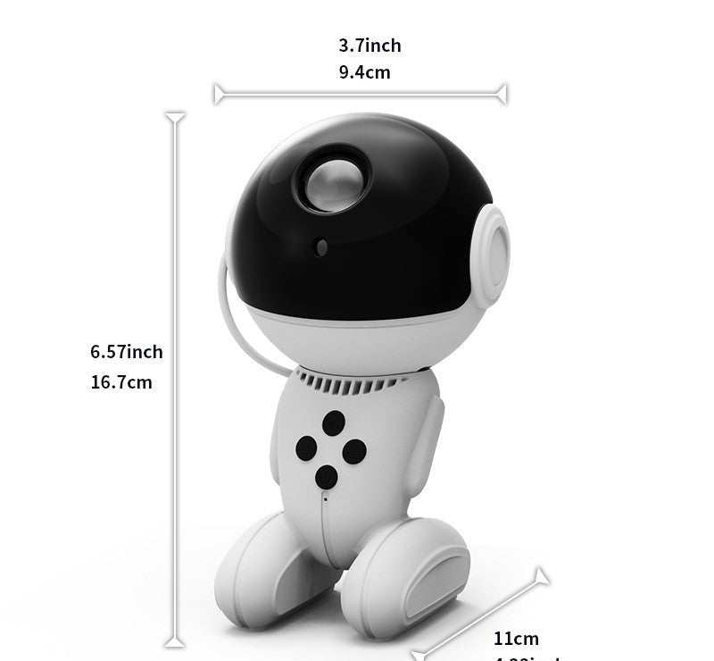 Robot Star Light projection lamp in robot shape with USB power and remote control.